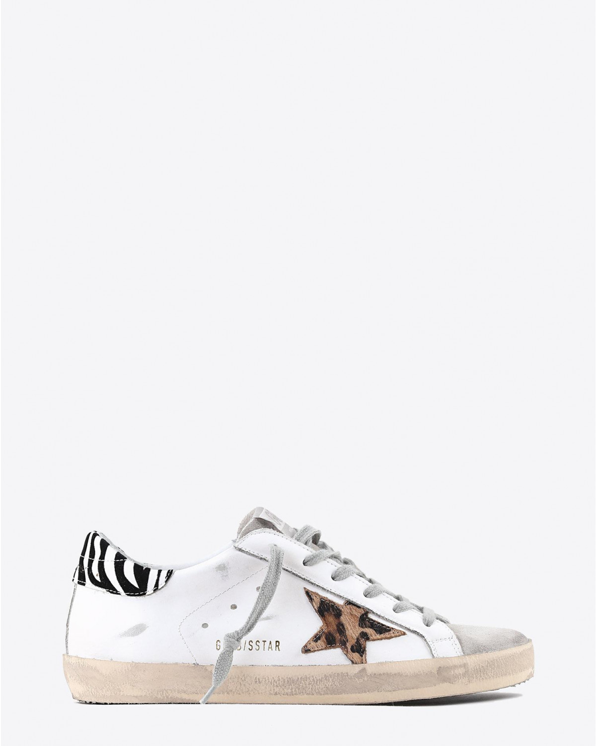Sneakers Golden Goose Woman Pré-Collection Sneakers Superstar - White Leather - Pony Leo Star - Zigger Details
