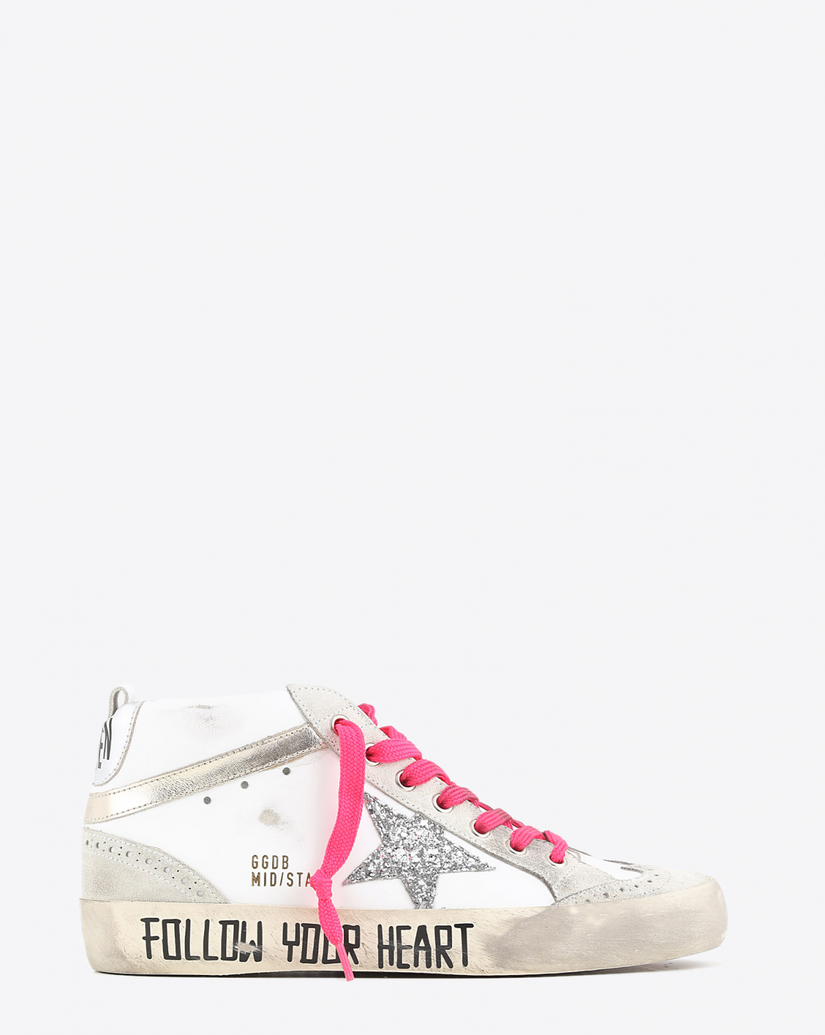 Sneakers Golden Goose Woman Mid Star - White Silver Platinium 10740