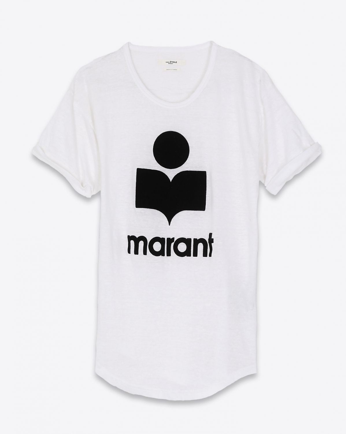 Tee Shirts Isabel Marant Etoile Tee Shirt Koldi - White Logo Velour Black