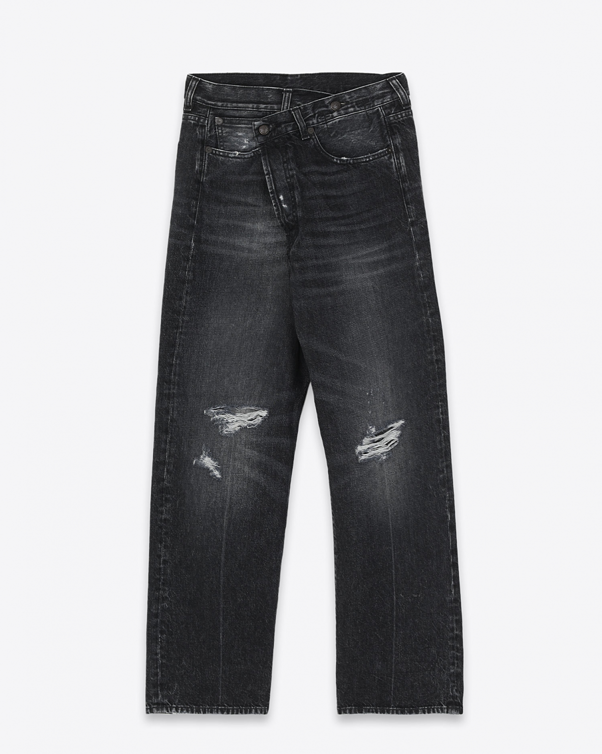 Jeans R13 Denim Collection Wide Leg Crossover - Everit Black