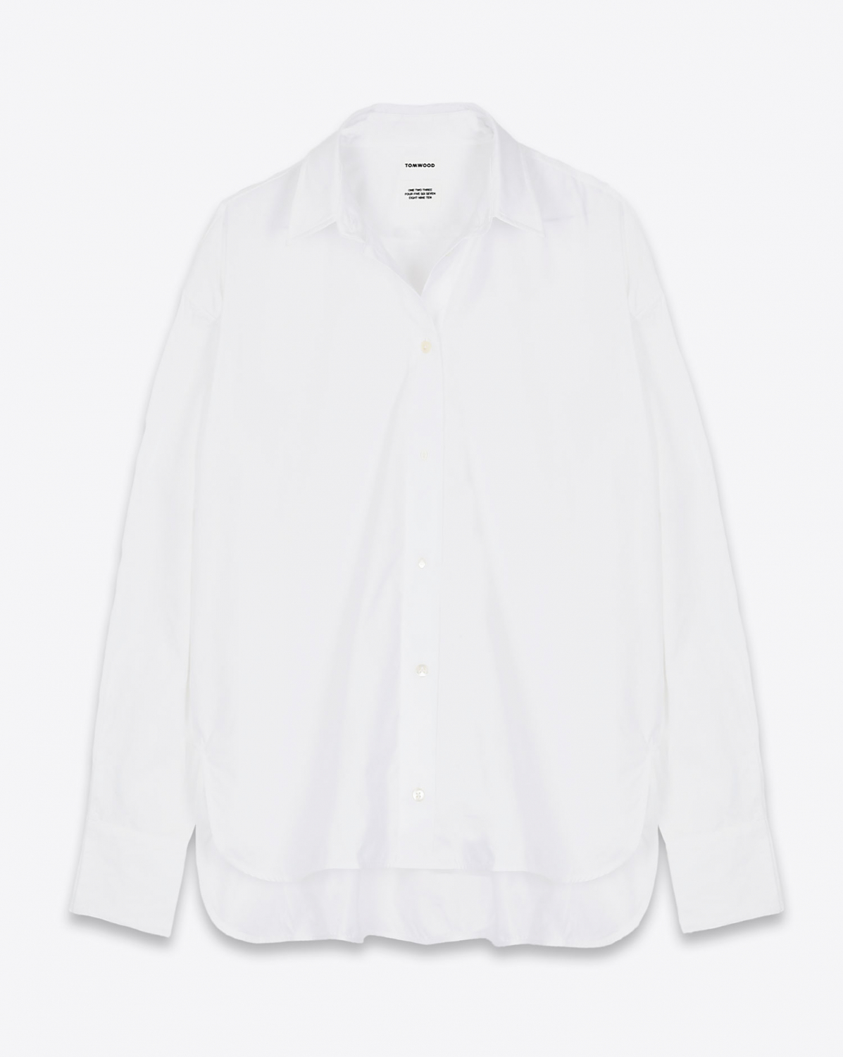 Chemise Tom Wood Gritti Shirt Solid - White