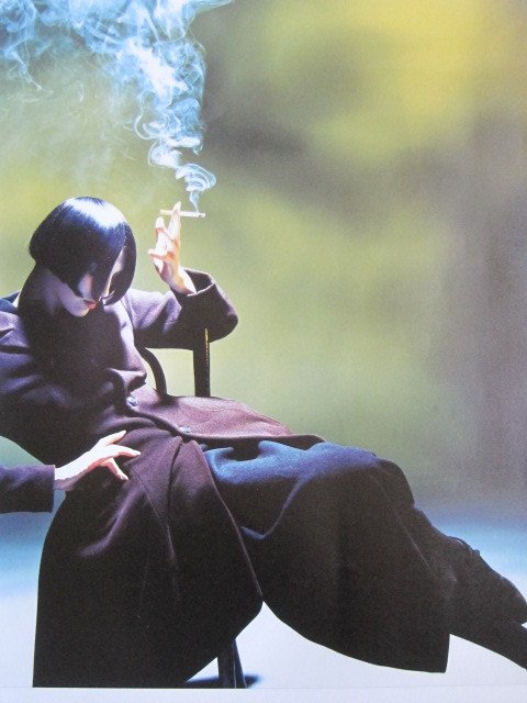 Susie Smoking, Susie Bick for Yohji Yamamoto, 1988