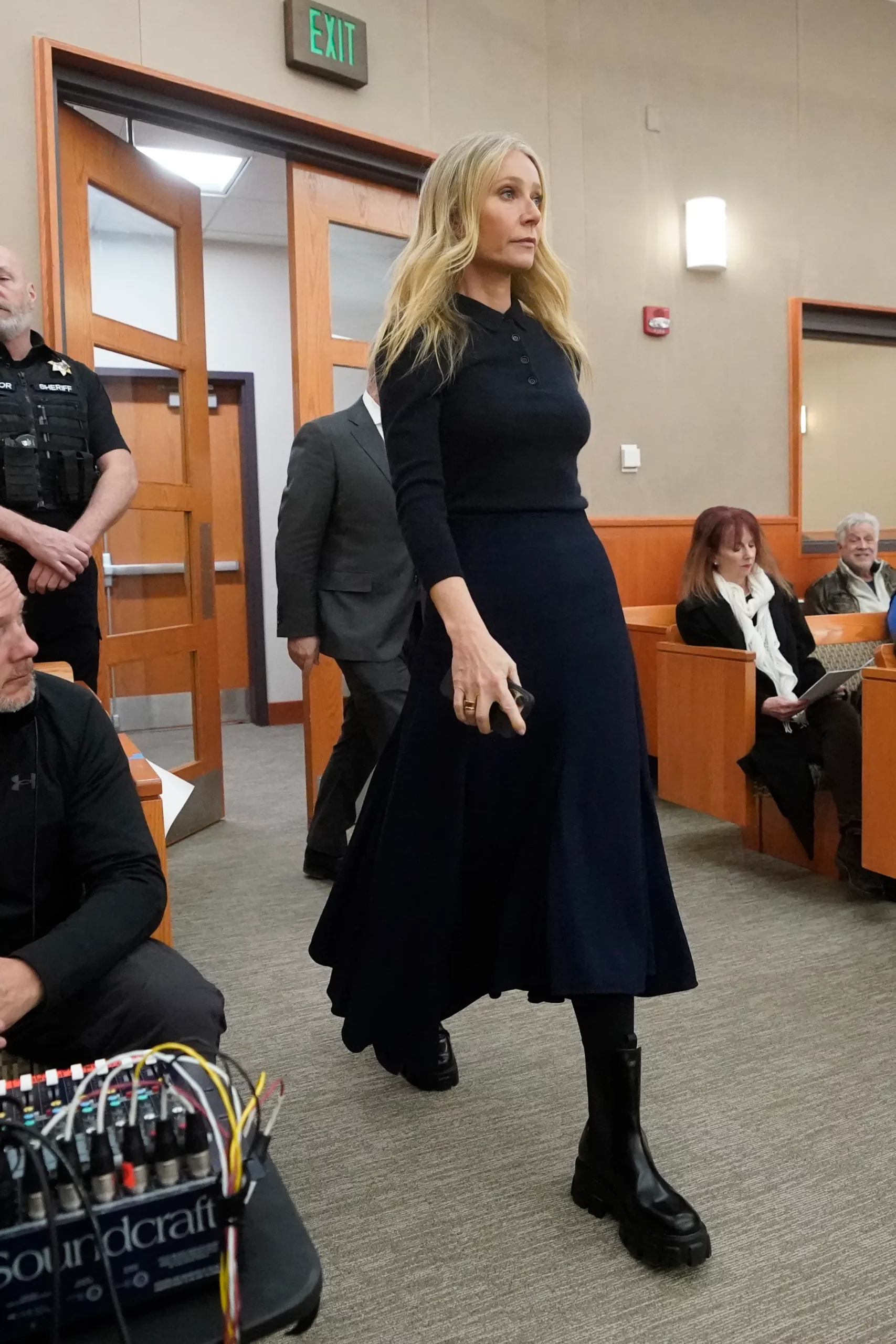 Gwyneh Paltrow en total look Prada à son procès