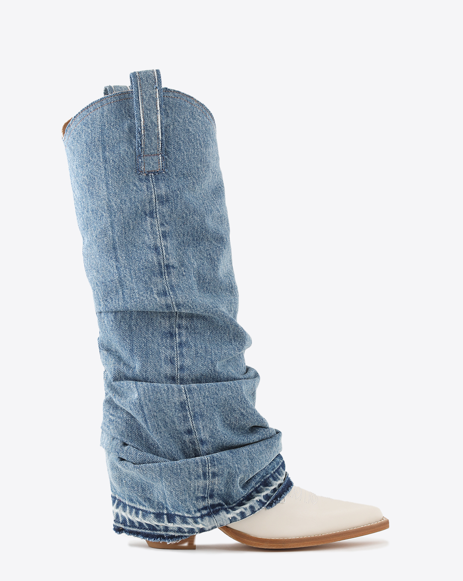 R13 Denim Collection Boots Cowboy W/S Sleeve — Indigo