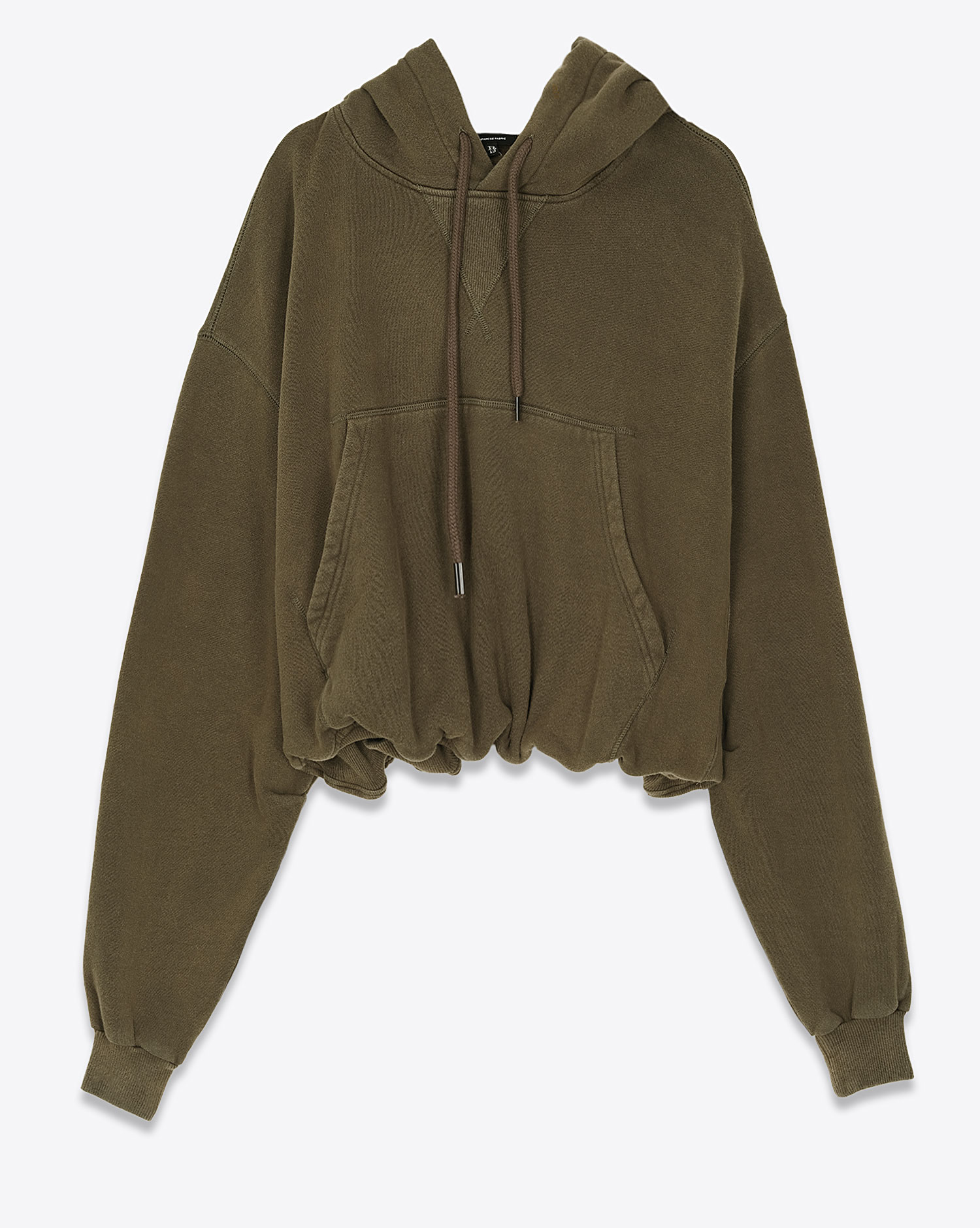 R13 Sweatshirt Capuche Balloon – Olive Foncé