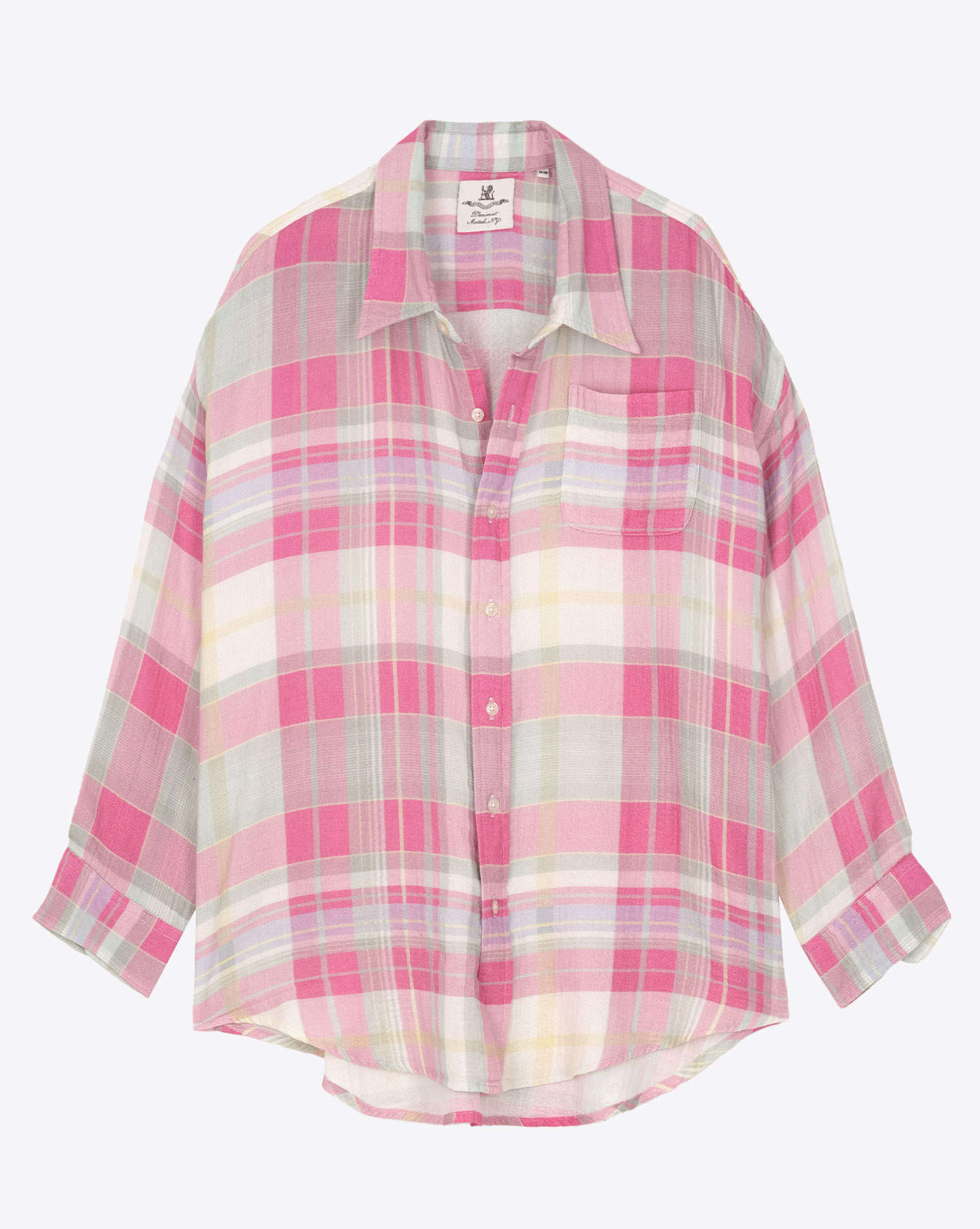 Denimist Chemise Button Front – Rose Vert Plaid
