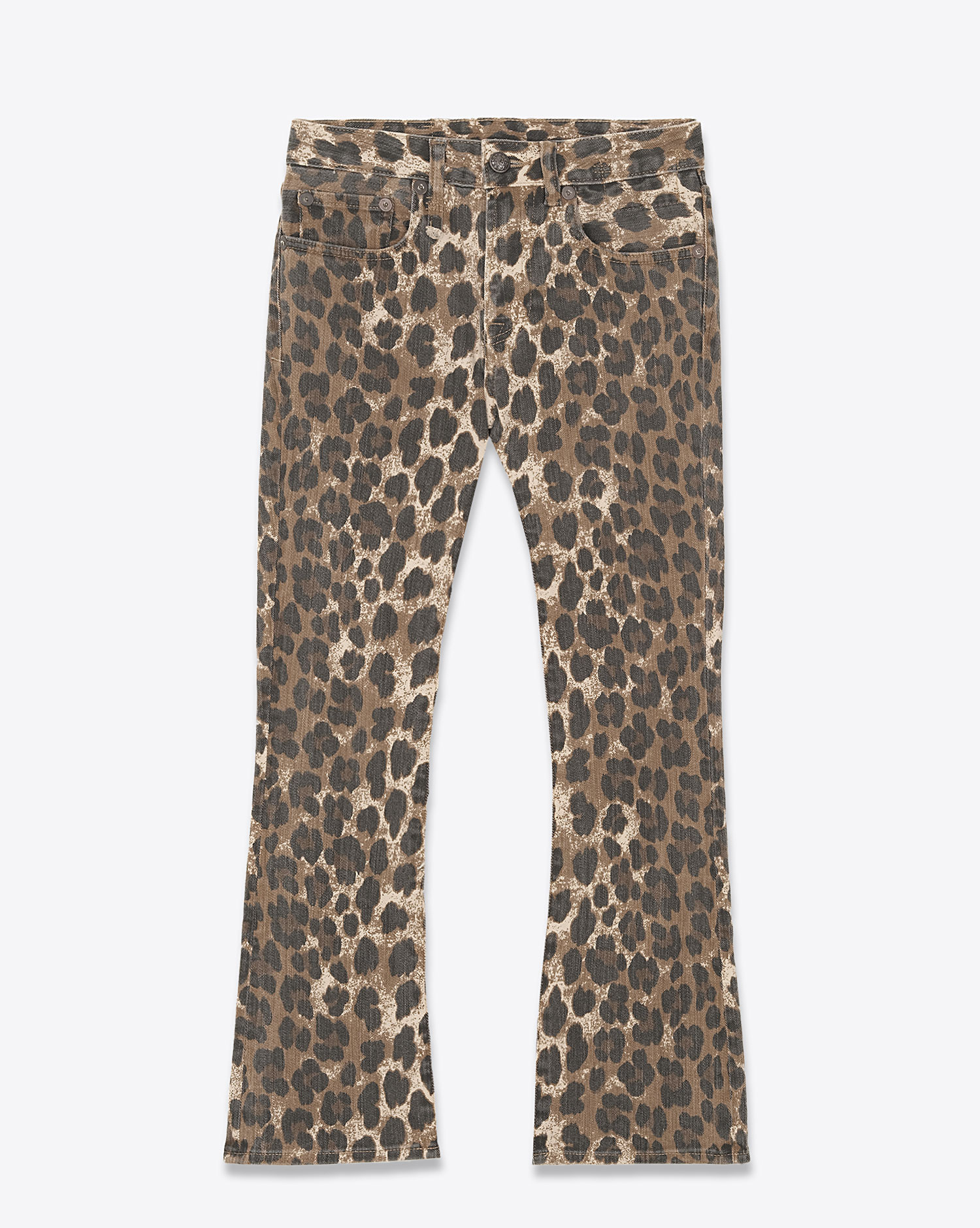 R13 Jean Kick Fit – Stone Washed Léopard