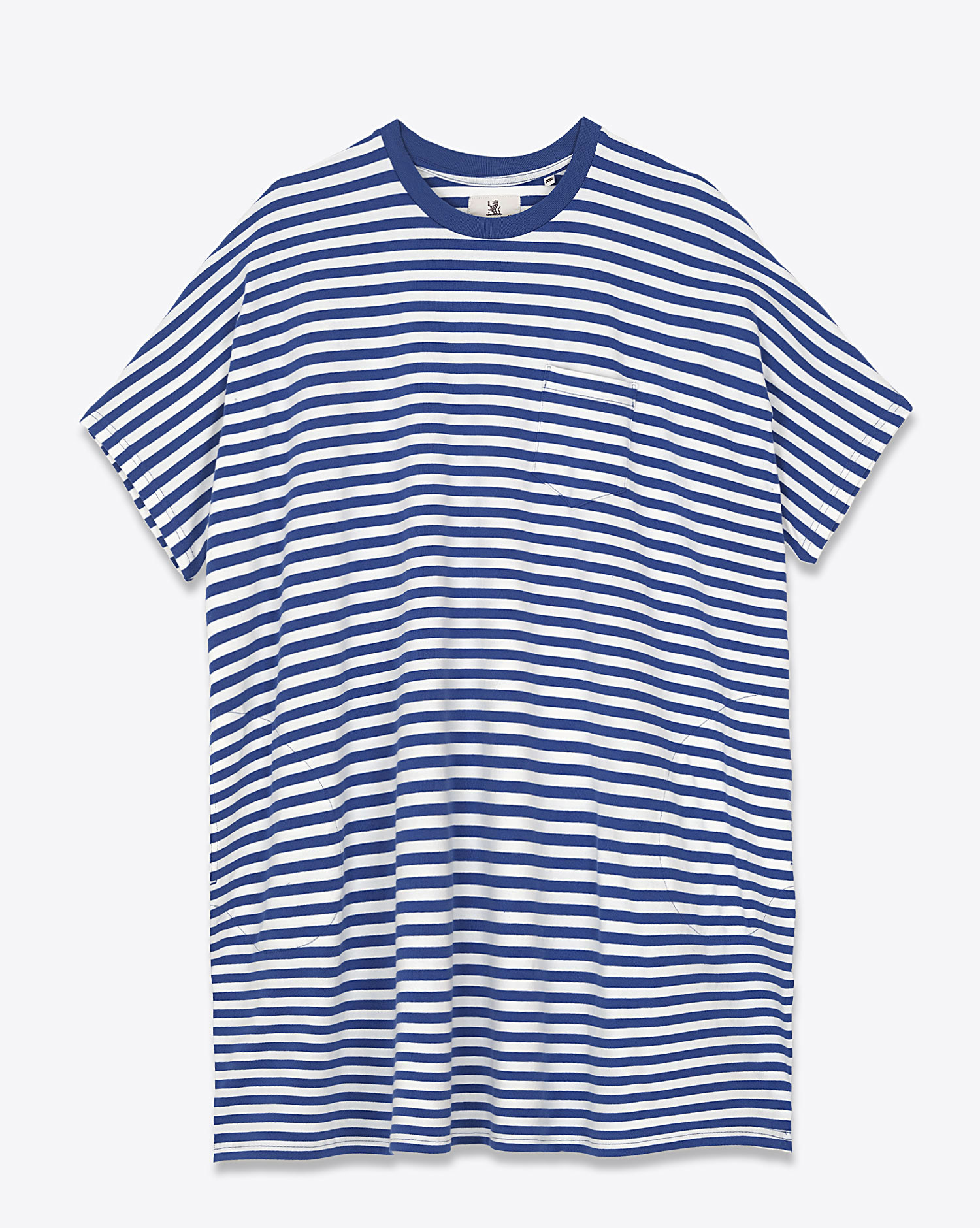 Denimist Robe Tee-Shirt Pocket – Rayé Marine Blanc