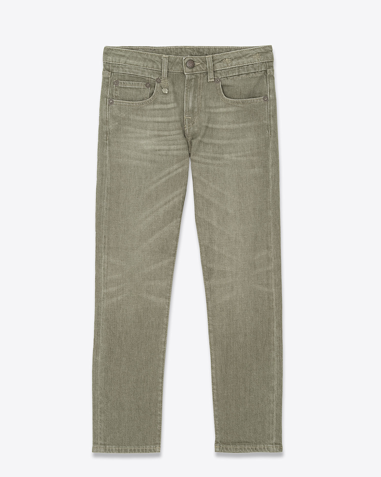 R13 Jean Boy Straight – Army Green Stretch