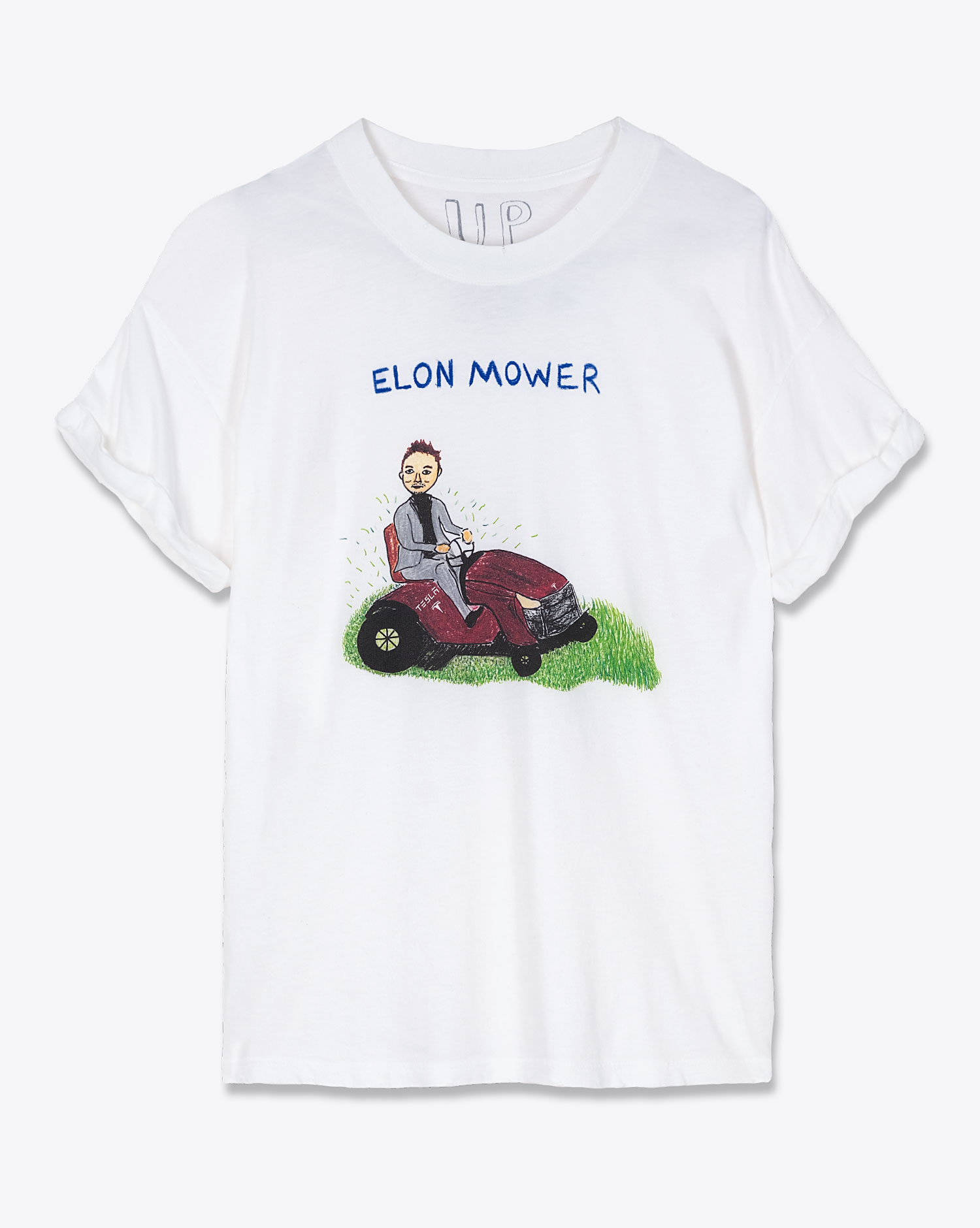 Unfortunate Portrait Tee-Shirt Elon Mower – Blanc
