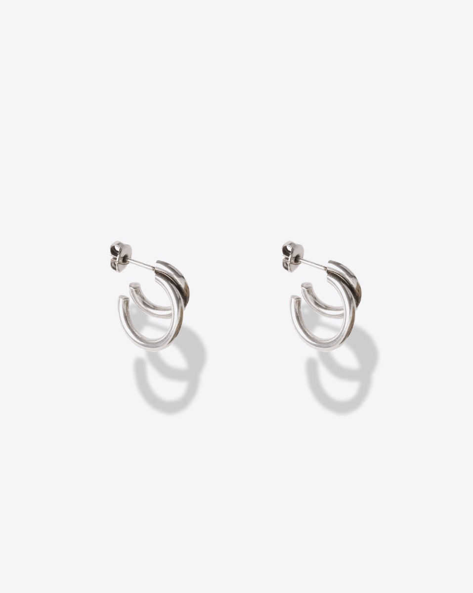 Isabel Marant Boucles d'Oreilles Saya Double – Métal Argenté
