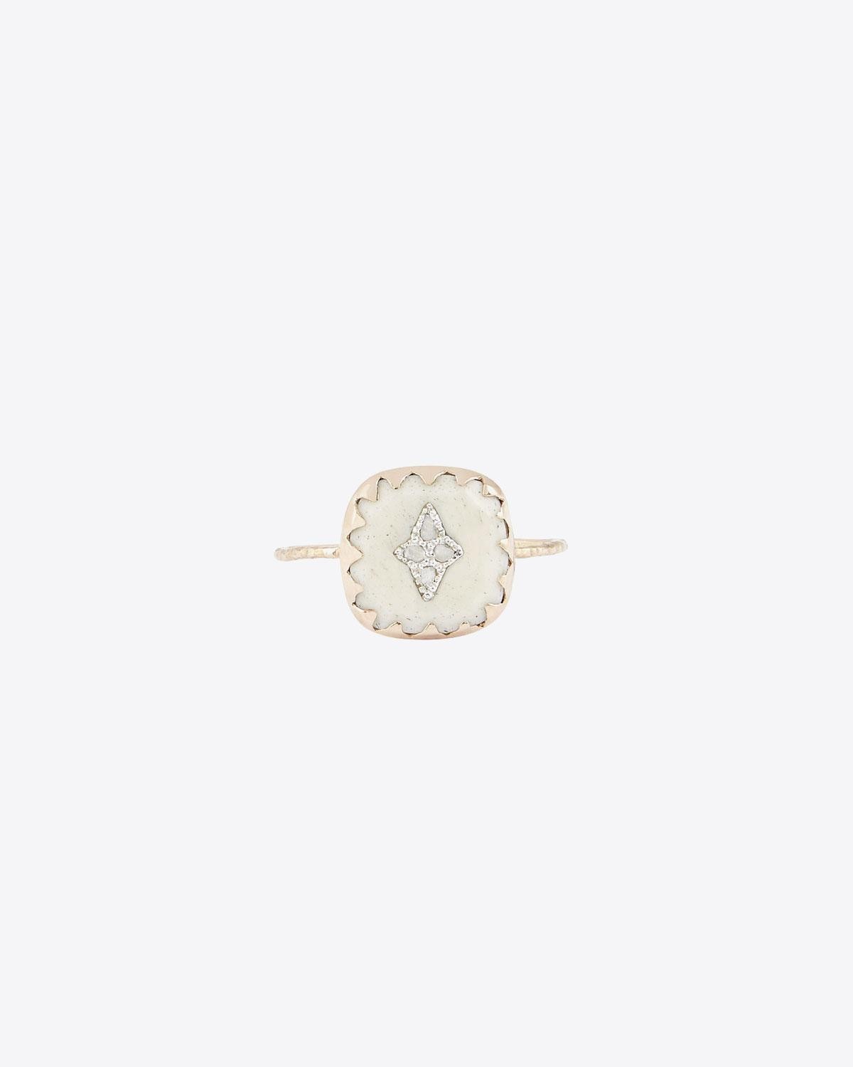 Pascale Monvoisin Bague Pierrot – Blanc Diamant