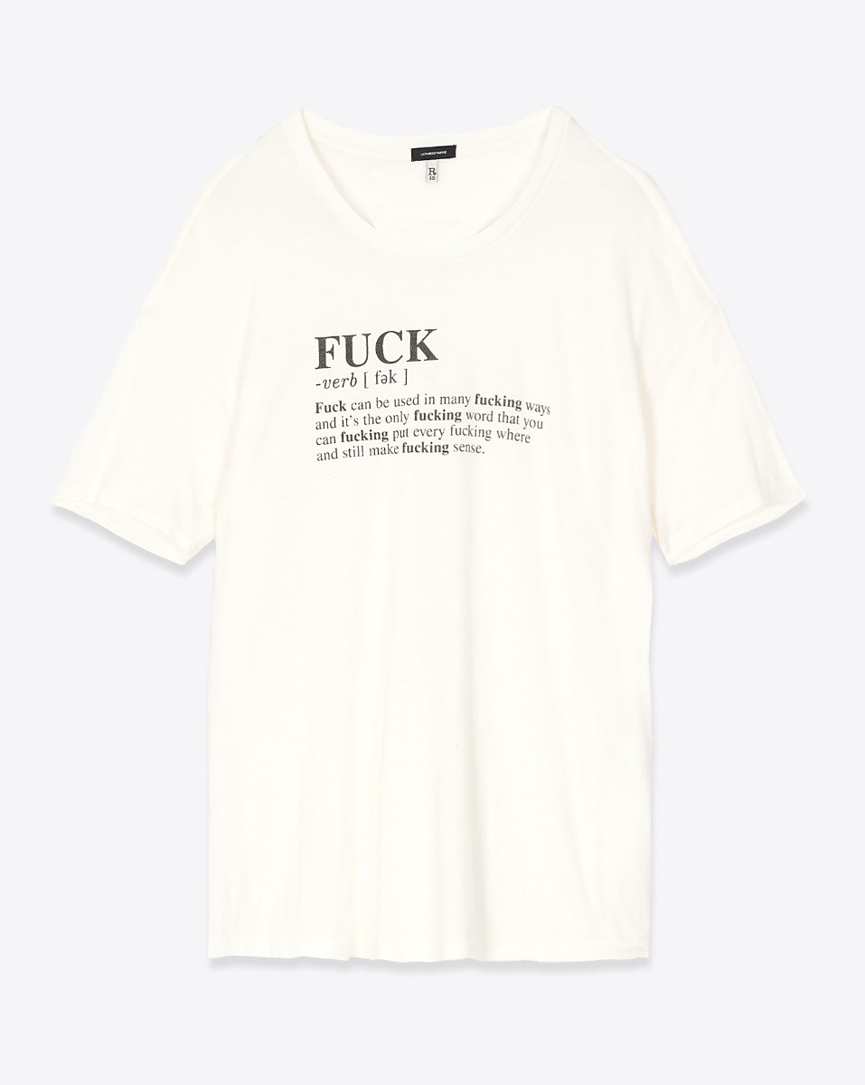 R13 Tee-Shirt Fuck – Ecru