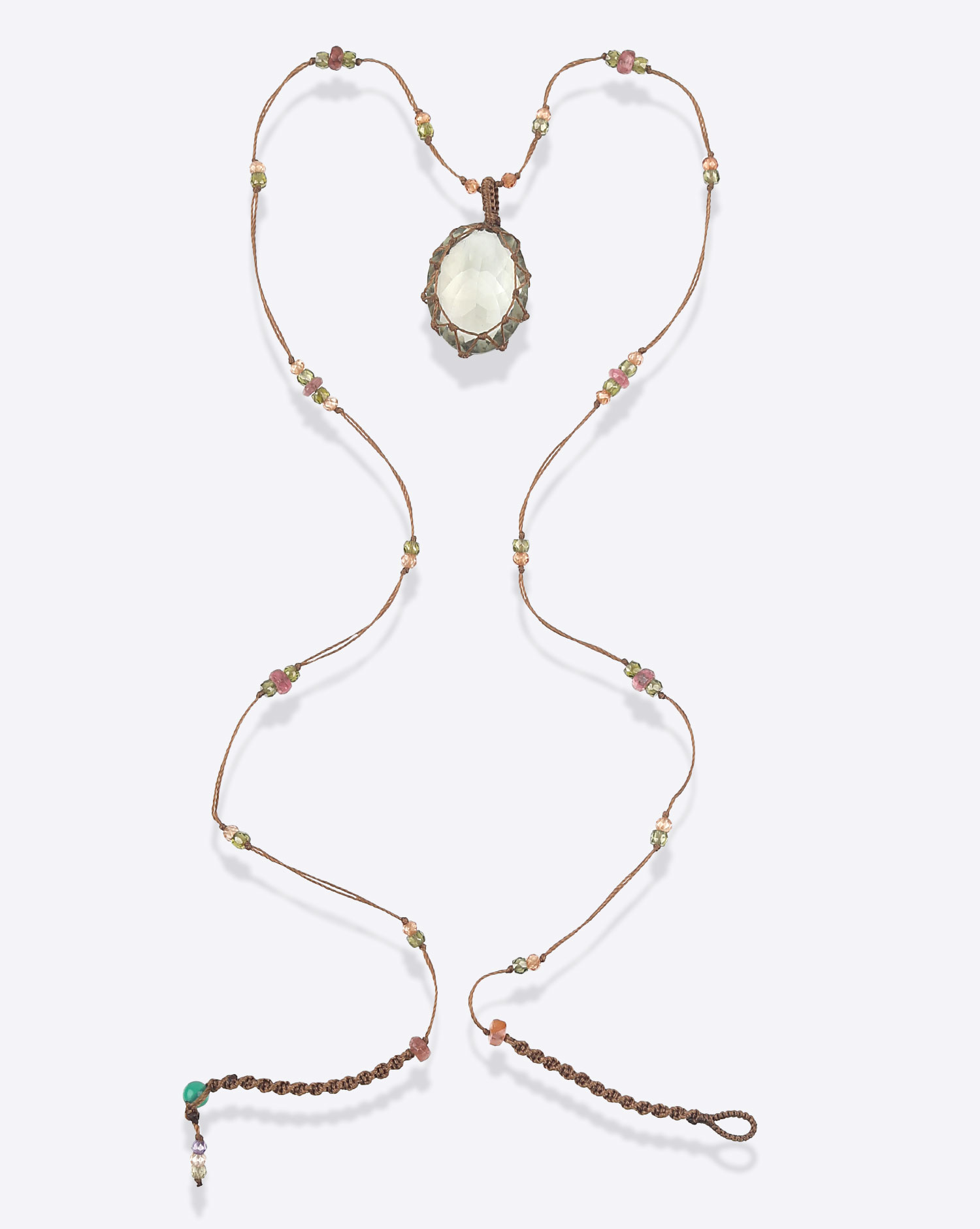 Sharing Collier Court Tibétain VV – Amethyste Green