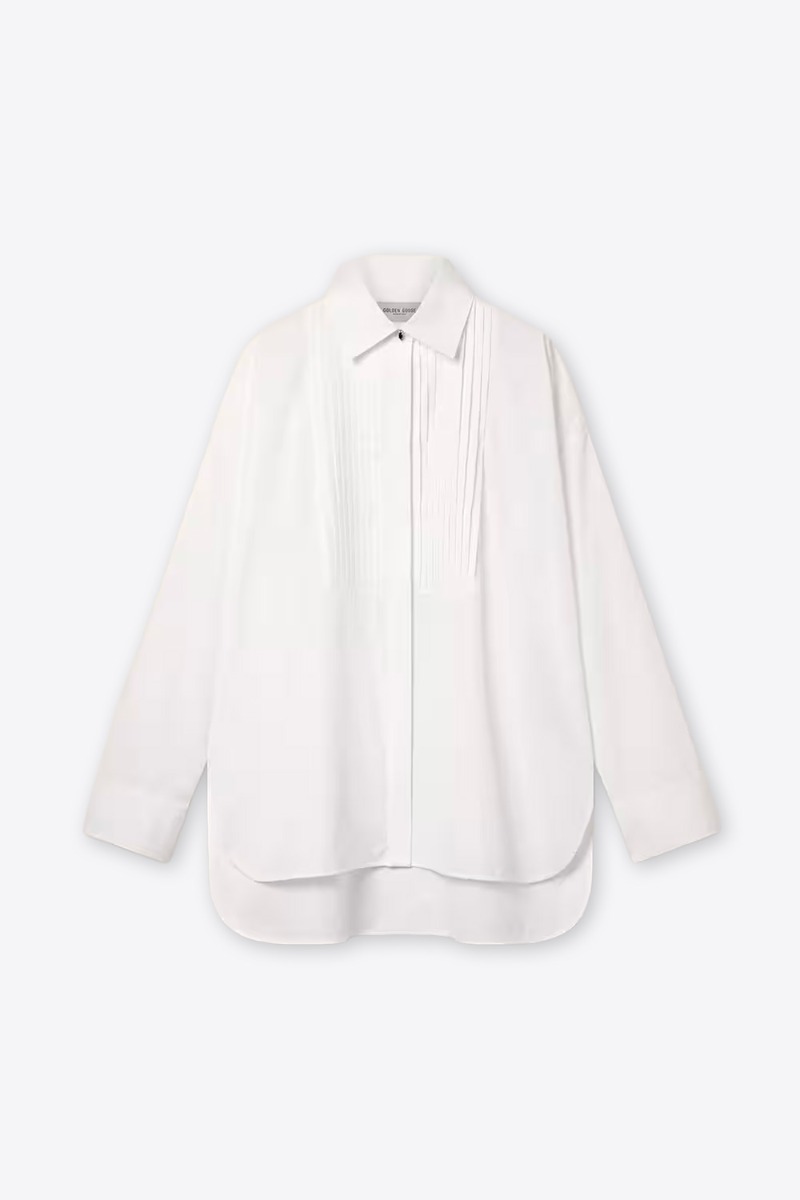 Golden Goose Femme Chemise Bib Oversize – Blanc