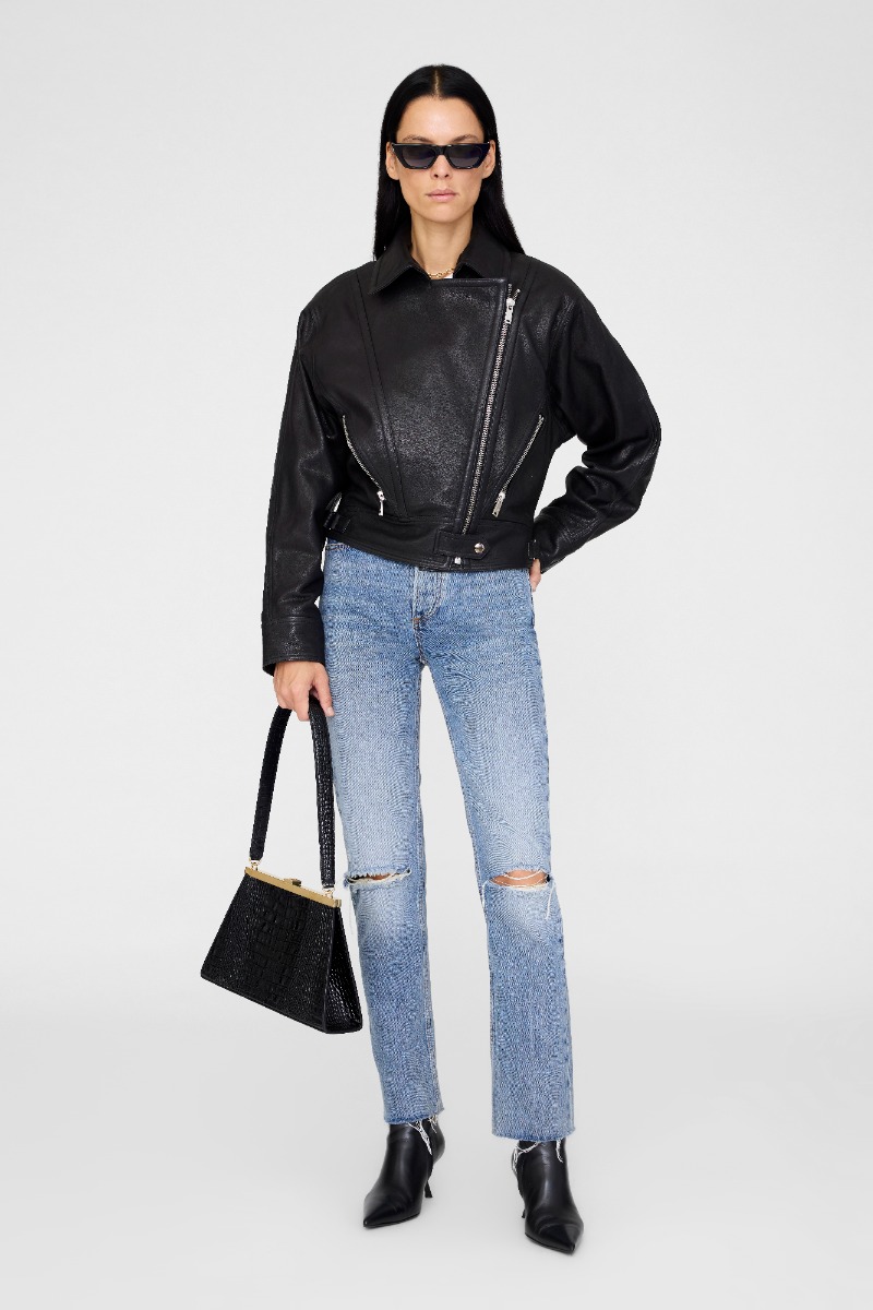 Anine Bing Perfecto Julie – Cuir Noir