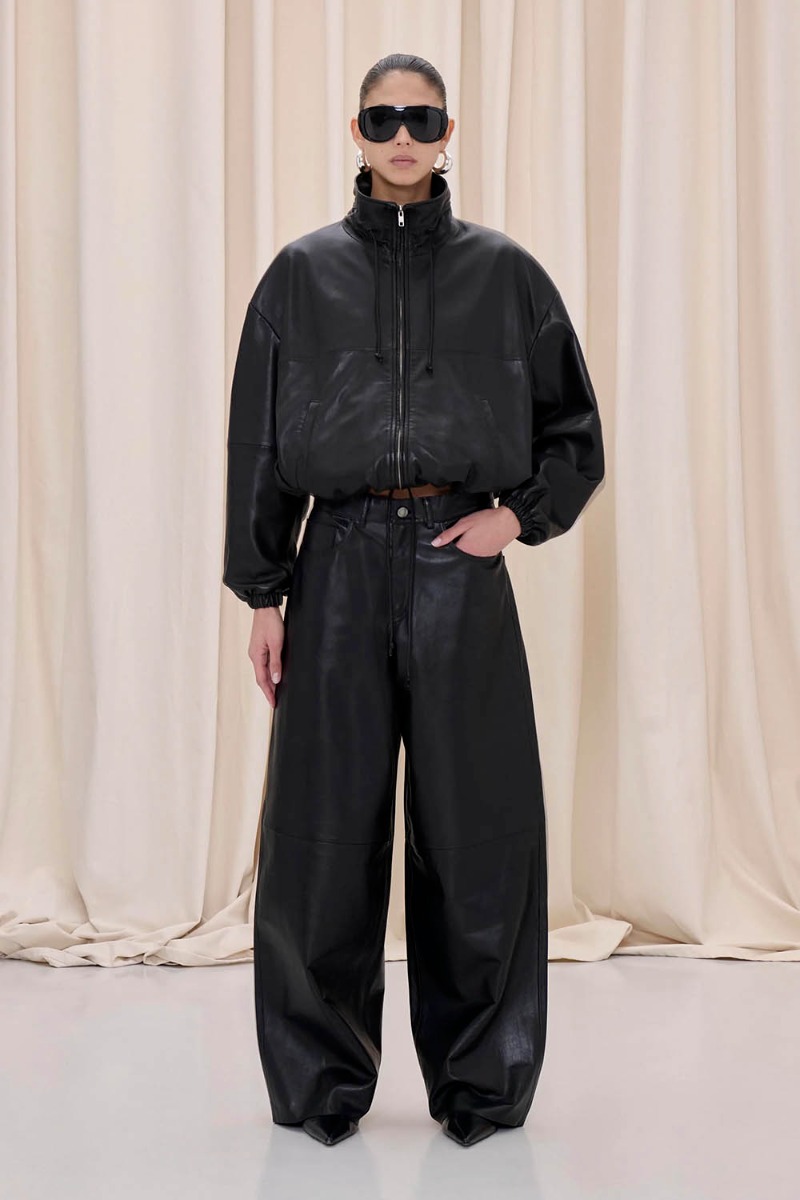 Haikure Blouson Jordan en Cuir Nappa – Noir