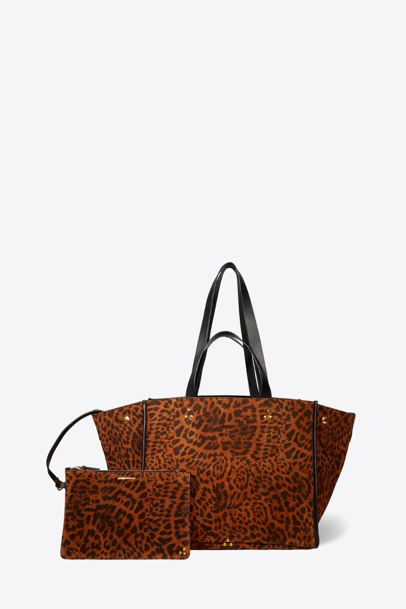 Jérôme Dreyfuss Sac Léon M – Cuir Suédé Chat Sauvage