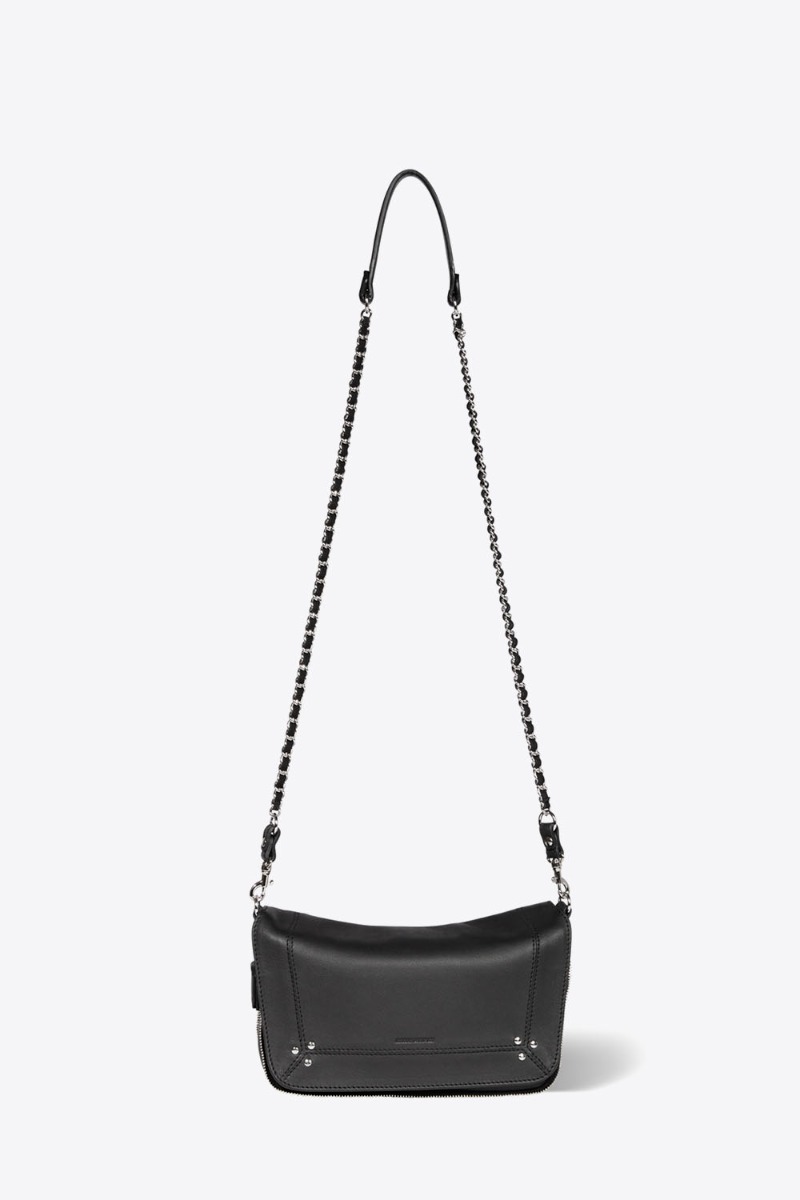 Jérôme Dreyfuss Sac Bobi S – Cuir Agneau Noir Silver
